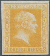 Preußen - Marken Und Briefe: 1857, 3 Sgr. Orangegelb, Ungebraucht Mit Vollem Originalgummi Und Nur W - Altri & Non Classificati