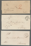 Schleswig-Holstein - Ortsstempel: GARDING 1836-1900 (ca.), Zusammenstellung Von Neun Belegen Und 13 - Sonstige & Ohne Zuordnung