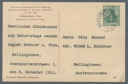 Schleswig-Holstein - Ortsstempel: KELLINGHUSEN 1736-1913, Zusammenstellung Von Zehn Belegen In Meist - Otros & Sin Clasificación