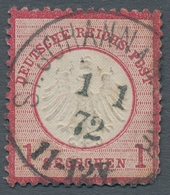 Deutsches Reich - Brustschild: 1872, "1 Gr. Kleiner Schild", Farbfrischer Wert Mit Zentralem Ersttag - Ongebruikt