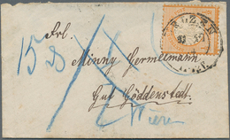 Deutsches Reich - Brustschild: 1872, 1/2 Gr Großer Schild Als EF Auf Kleinem Damenbriefchen Vom 31.1 - Neufs