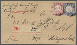 Deutsches Reich - Brustschild: 1873, Großer Brustschild 1 Und 2 Groschen Auf Taufrischem Paketbeglei - Unused Stamps
