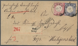 Deutsches Reich - Brustschild: 1873, Großer Brustschild 1 Und 2 Groschen Auf Taufrischem Paketbeglei - Neufs