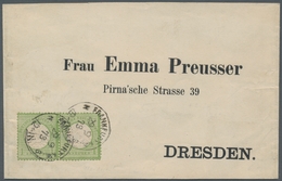 Deutsches Reich - Brustschild: 1873, Großer Brustschild 1 Kreuzer Sauberes Waagerechtes Paar Auf Höc - Ongebruikt