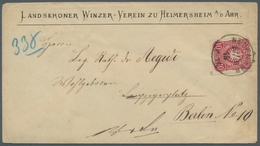 Deutsches Reich - Pfennige: 1875, PfennigE 10 Pfg. Die Seltenste Farbe Blutrot, Auf Attraktiver Brie - Lettres & Documents