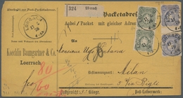 Deutsches Reich - Pfennige: 1877, PfennigE Zwischenstegpaar Der 20 Pfg. Sowie Senkrechtes Paar Der 5 - Cartas & Documentos