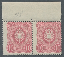 Deutsches Reich - Pfennig: 1880, Pfennig-Ausgabe 10 Pfg. Frühauflage, Waagerechtes Postfrisches Paar - Nuovi