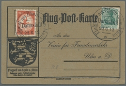 Deutsches Reich - Germania: 1912, Flugpost Rhein/Main, Offizielle Flugpostkarte Mit 5 Pfg. Germania - Sonstige & Ohne Zuordnung