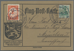 Deutsches Reich - Germania: 1912. E.EL.P. 20 Pf Auf Flug-Post-Karte Nach München. Luxus. (Michel 2.2 - Otros & Sin Clasificación