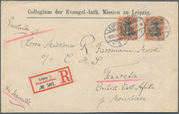 Deutsches Reich - Germania: 1902, 2 X 30 Pf Germania, O.Wz., MeF Auf Einschreibebrief Von LEIPZIG 3, - Andere & Zonder Classificatie