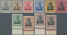 Deutsches Reich - Germania: 1905, Germania Friedensdruck Ohne 60 Pf, Postfrischer Satz, Dabei Vierma - Altri & Non Classificati