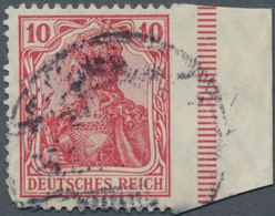 Deutsches Reich - Germania: 1905, 10 Pfg. Germania Im Friedensdruck Dunkelkarminrot, Lilabraun Quarz - Sonstige & Ohne Zuordnung