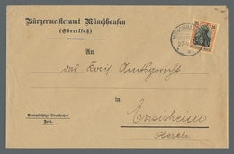 Deutsches Reich - Germania: 1915, "25 Pfg. Germania Kriegsdruck Orange/braunschwarz", Farbfrischer W - Autres & Non Classés