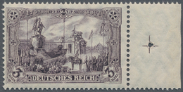 Deutsches Reich - Germania: 1911, Freimarke 3 M. Friedensdruck, Ungefaltetes Postfrisches Luxusstück - Other & Unclassified