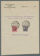 Deutsches Reich - Inflation: 1919, "Nationalversammlung", Offizieller Gelegenheitsstempel Zur Verans - Brieven En Documenten