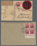 Deutsches Reich - Inflation: 1919, "Kriegsbeschädigte", Kleine Zusammenstellung Von Vier Ersttagsbel - Cartas & Documentos