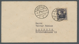 Deutsches Reich - Inflation: 1919, "15 + 5 Pfg. Schwarzviolett", Sauber Mit Ersttagsstempel LEIPZIG - Storia Postale