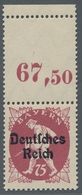 Deutsches Reich - Inflation: 1920, Bayern-Abschied 75 Pfennig Postfrisch Vom Platten-Oberrand Type I - Lettres & Documents