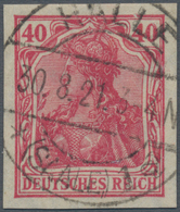 Deutsches Reich - Inflation: 1920, 40 Pf Lebhaftrotkarmin Germania, Ungezähnt, Allseits Breitrandig - Cartas & Documentos