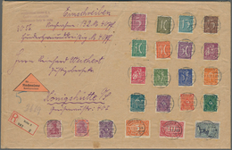 Deutsches Reich - Inflation: 1921, Freimarken Mit Wasserzeichen Waffeln", Mit Ausnahme Eines Kleinwe - Covers & Documents