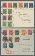 Deutsches Reich - Inflation: 1922, "Posthorn", Beide Ausgaben überkomplett Auf Zwei Satzbriefen In S - Brieven En Documenten