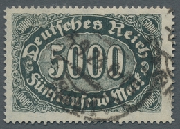 Deutsches Reich - Inflation: 1923, Queroffset 5000 Mark Schwarzgrün Gestempelt Geprüft Oechsner BPP, - Lettres & Documents