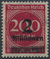 Deutsches Reich - Inflation: 1923, 2 Mio Auf 200 Mk Lilarot "Königsberg Fehldruck", Ungebraucht Mit - Cartas & Documentos