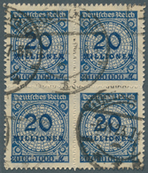 Deutsches Reich - Inflation: 1923, Freimarken Im Korbdeckel-Muster, 20 Mio Ultramarin, Im Durchstoch - Lettres & Documents
