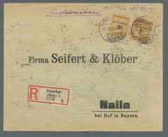 Deutsches Reich - Inflation: 1923, "Korbdeckelmuster", Fünf Bedarfs-Ersttagsbriefe In Guter Erhaltun - Covers & Documents