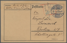 Deutsches Reich - Inflation: 1923, Notmaßnahme: Gebühr-bezahlt-Karte 30 Tausend Mark Handschriftlich - Covers & Documents