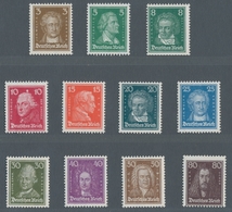 Deutsches Reich - Weimar: 1926, "Berühmte Deutsche", Postfrischer Satz Ohne Mi. 386 Und 388 In Tadel - Unused Stamps