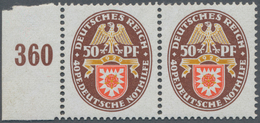 Deutsches Reich - Weimar: 1929. 50+40 Pf Nothilfe Wappen IV Im Waagerechten Seitenrandpaar Links, Da - Neufs