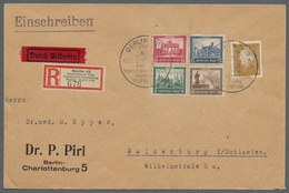 Deutsches Reich - Weimar: 1930, "Herzstück Aus IPOSTA"-Block Mit Zusatzfrankatur Auf Eil-R-Brief Mit - Neufs