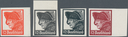 Deutsches Reich - 3. Reich: 1928 (ca) Dr. Eckerlin Probedrucke "12 Pfg Deutschland" Mit Abbildung Vo - Otros & Sin Clasificación