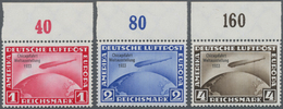 Deutsches Reich - 3. Reich: 1933. Chicagofahrt. Ungefalteter, Postfrischer Luxus-Oberrand-Satz, Unsi - Otros & Sin Clasificación