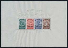 Deutsches Reich - 3. Reich: 1933, Nothilfe-Block Mit Postfrischem Mittelstück, In Den Ecken Falze En - Sonstige & Ohne Zuordnung
