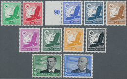 Deutsches Reich - 3. Reich: 1934, Flugpostmarken, Waagerechte Gummiriffelung, Postfrische/ungebrauch - Otros & Sin Clasificación