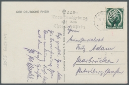 Deutsches Reich - 3. Reich: 1934, 6 Pf. Saarabstimmung, Auf Bedarfs-Fotokarte Mit Ausgabebezogenen M - Andere & Zonder Classificatie