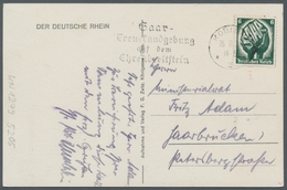 Deutsches Reich - 3. Reich: 1934, 6 Pf. Saarabstimmung, Auf Bedarfs-Fotokarte Mit Ausgabebezogenen M - Other & Unclassified