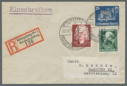 Deutsches Reich - 3. Reich: 1935, "25 Pfg. OSTROPA", Mit Zusatzfrankatur Auf Um 1 Pfg. überfrank. R- - Other & Unclassified