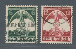 Deutsches Reich - 3. Reich: 1935, Reichsparteitag Gestempelt 6 Pfg. Mit Seitenverkehrtem Wz, Sowie 1 - Other & Unclassified