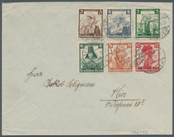 Deutsches Reich - 3. Reich: 1935, Trachten 3-12 Pf. Mit Ersttagstpl. Vom 4.10.35 Auf Brief. - Other & Unclassified