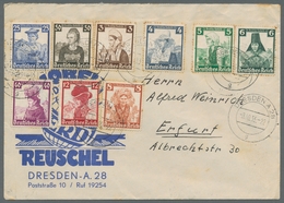Deutsches Reich - 3. Reich: 1935, "Nothilfe - Trachten", Kplt. Satz Mit Vor-Ersttagsstempel DRESDEN - Otros & Sin Clasificación