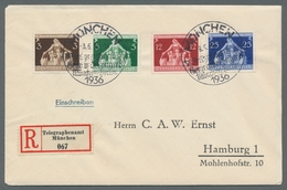 Deutsches Reich - 3. Reich: 1936, "Gemeindekongress" Komplett Mit ESST MÜNCHEN -3.6.36 Auf R-FDC Nac - Sonstige & Ohne Zuordnung