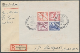 Deutsches Reich - 3. Reich: 1936, Olympiade-Blockpaar Auf Zwei Gelaufenen R-FDC Sauber SonderStpl. V - Sonstige & Ohne Zuordnung