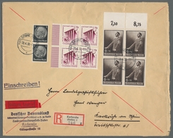 Deutsches Reich - 3. Reich: 1939, "6 + 9 Pfg. Tag Der Arbeit", Oberrandviererblock Mit Zusatzfrankat - Other & Unclassified