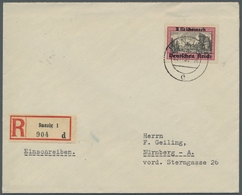 Deutsches Reich - 3. Reich: 1939, "2 RM Auf 2 G. Danzig/DR" Als EF Auf R-Brief Von DANZIG 25.11.39 N - Otros & Sin Clasificación