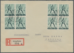 Deutsches Reich - 3. Reich: 1940, Tag Der Arbeit, 2 Viererblocks Mit Ersttagsstpl. Vom 30.4.40 Auf R - Andere & Zonder Classificatie