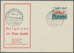 Deutsches Reich - 3. Reich: 1940, Helgoland, Drei Belege Je Mit Ersttagssonderstpl. Vom 9.8.40 Einma - Andere & Zonder Classificatie