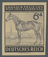 Deutsches Reich - 3. Reich: 1943, "Großer Preis Von Wien" 6+4 (Pf.) Rotschwarz Als Geschnittener Pro - Andere & Zonder Classificatie